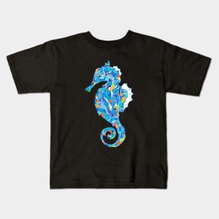 Blue seahorse Kids T-Shirt